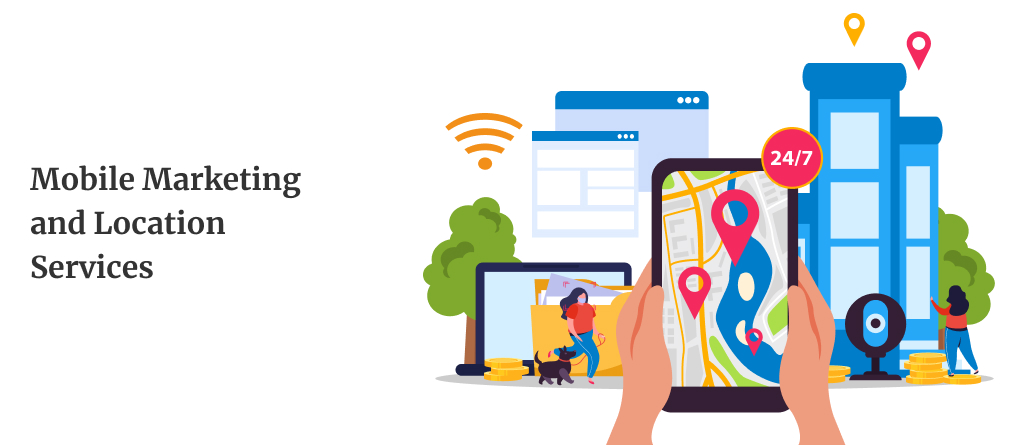 Mobile Marketing and location services for hyperlocal social media marketing